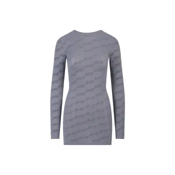 Balenciaga FW22 Long-Sleeved Dresses Slim Fit Women's Purple