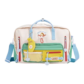 Miffy Fabric Travel Bag White Green/Pink Blue
