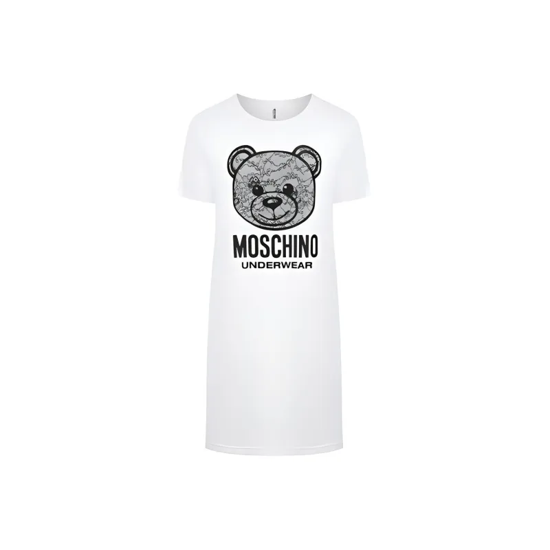 MOSCHINO Short Sleeved Dresses Women's White-0