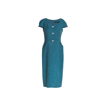 ROEYSHOUSE Short Sleeved Dresses Women's Peacock Blue