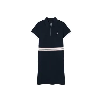 NAUTICA Short Sleeved Dress Women's Navy Blue