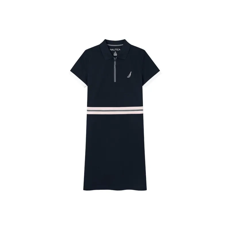 NAUTICA Short Sleeved Dress Women's Navy Blue-0