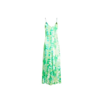 GANNI Watercolour print Slip Dress
