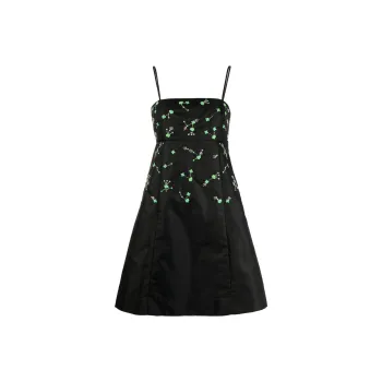 GANNI Spaghetti-strap A-line Dress