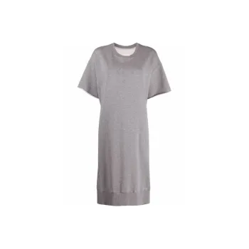 MM6 Maison Margiela Short Sleeved Dresses Women's Gray