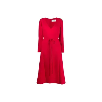 Valentino Long Sleeved Dresses Women's Red