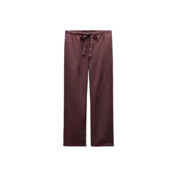 ZARA ZW Series Casual Pants Women's Dark Red Color