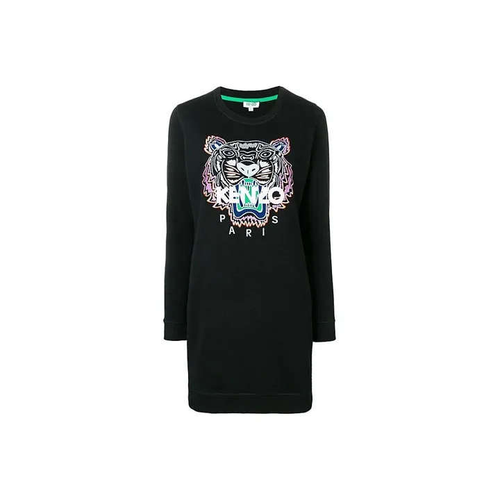 KENZO Long Sleeved Dresses Women's Black-0
