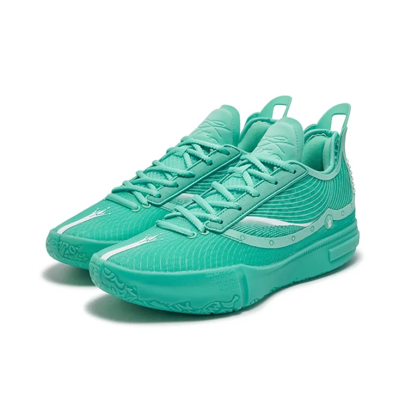 361° Cushioning Abrasion Resistant Breathable Slip Resistant Low Top Basketball Shoes Men's Vivid Aqua Blue-2