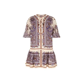 Zimmermann All Over Printed Mini Dress