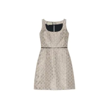 GUCCI Sleeveless Dress Women's Silver