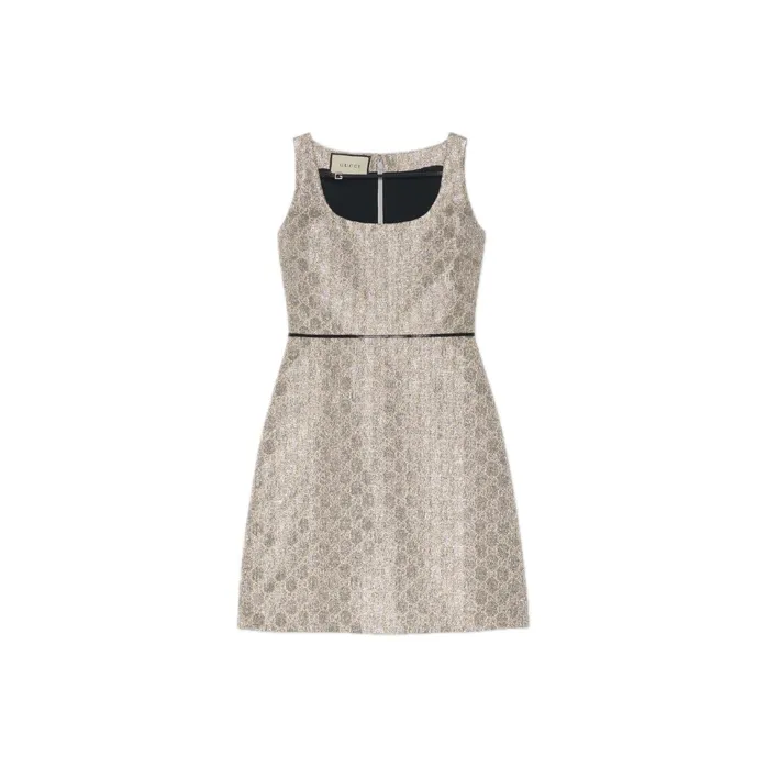 GUCCI Sleeveless Dress Women's Silver-0