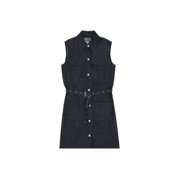 MICHAEL KORS FW22 Sleeveless Dress Women's Black Indigo