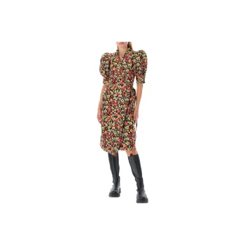 GANNI Short Sleeved Dresses Women's Multicolor