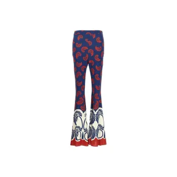 La DOUBLEJ. Graphic print Super flared Trousers