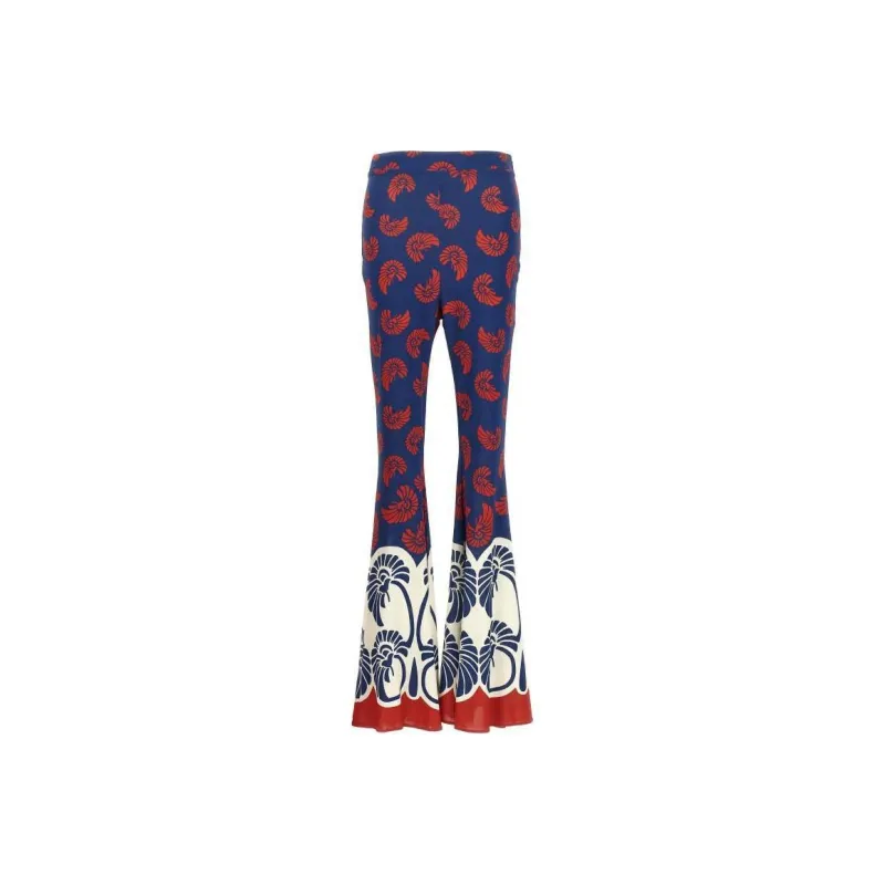La DOUBLEJ. Graphic print Super flared Trousers-0