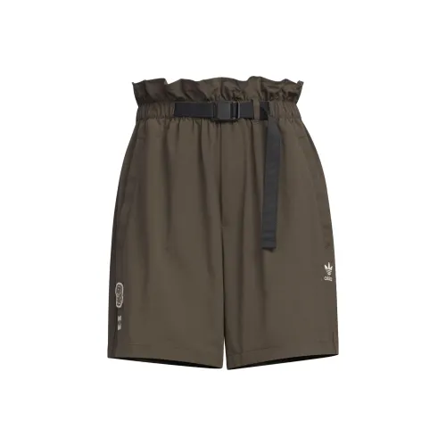 Adidas Originals Adidas X Yu Nagaba SS23 Co branded Series Casual Shorts Women's Olive Green