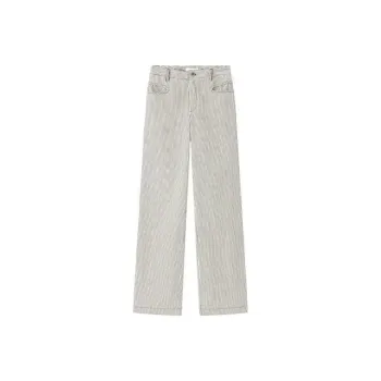 VIKTORIACHAN Jeans Women's Black White Stripes
