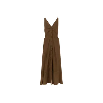GANNI Sleeveless Dresses Women's Brown