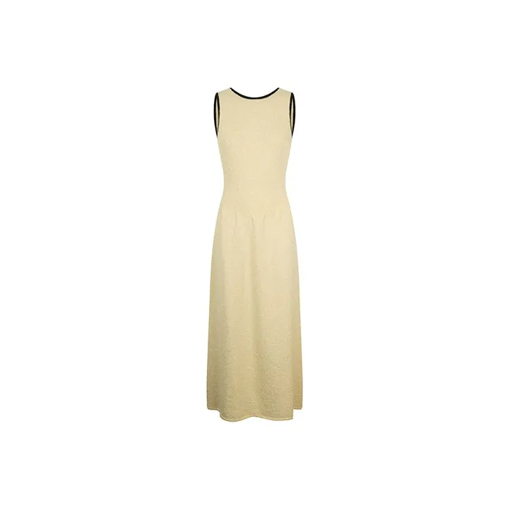 GANNI Sleeveless Dresses Women's Yellow-0