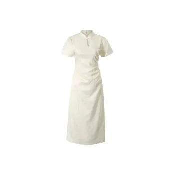 Udon House Short Sleeved Dress Women's Ecru