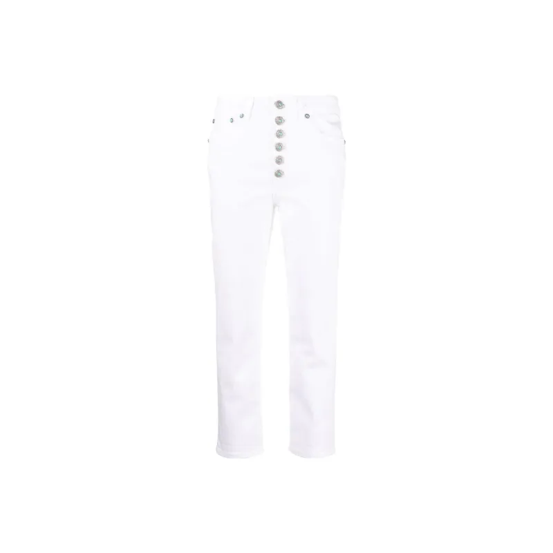 Dondup Koons Logo Patch Cropped Jeans-0