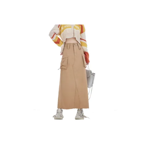 MJB Denim Long Skirts Women's Khaki