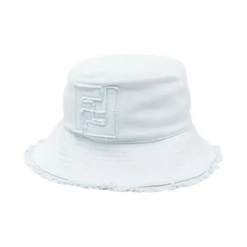 FENDI Cotton Bucket Hats Unisex White