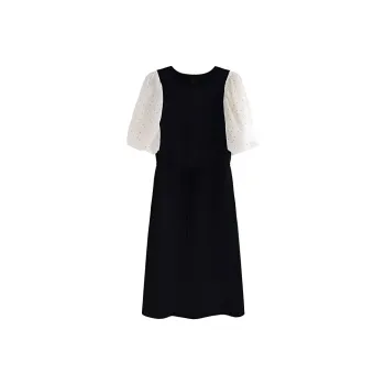 Zukizuki Short-Sleeved Dresses Women's Black