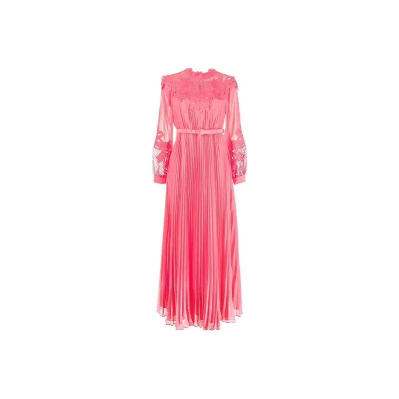 Self-portrait Lace-panel Maxi Dress-0