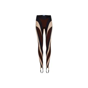Mugler Panelled Spiral Leggings
