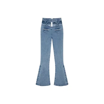 MASION WESTER SS22 Flared Pants Jeans All Women's Blue