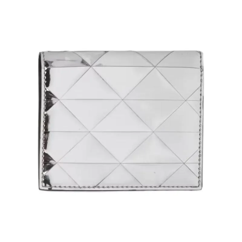 PRADA Leather Wallet Unisex Silver-1