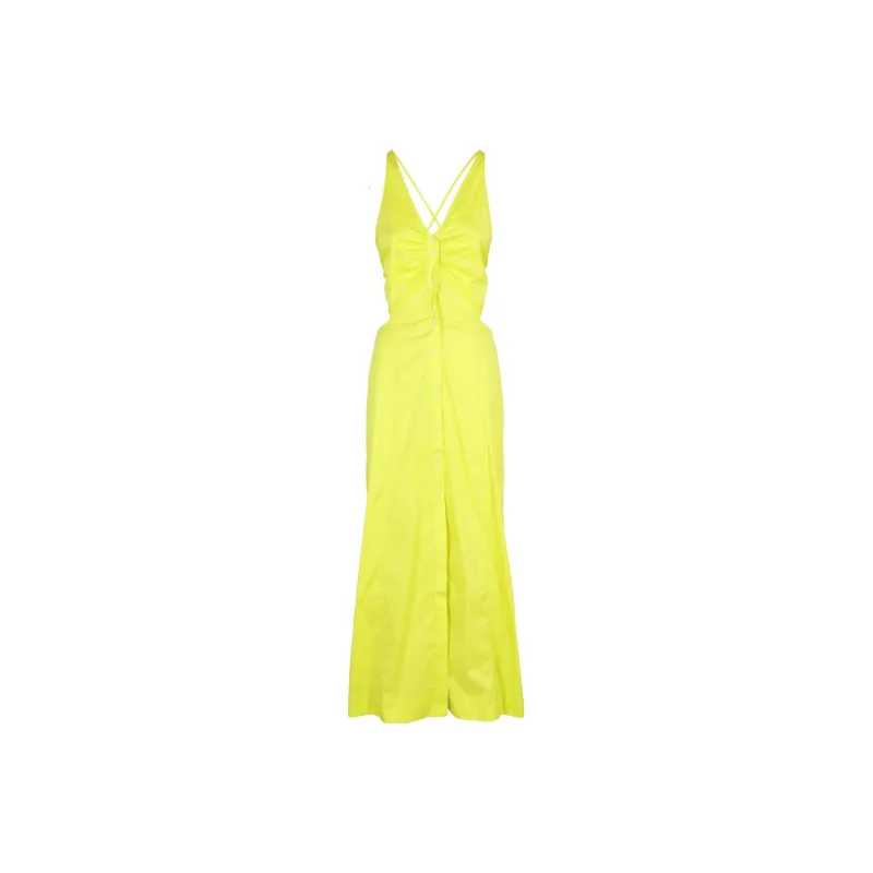 GANNI Crossover strap Button fastening Dress-0