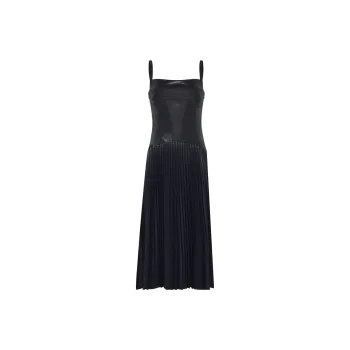 PROENZA SCHOULER White Label Pleated Dropped Waist Dress