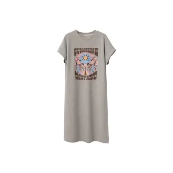 Cypress House Short Sleeved Dresses Women's Light Gray