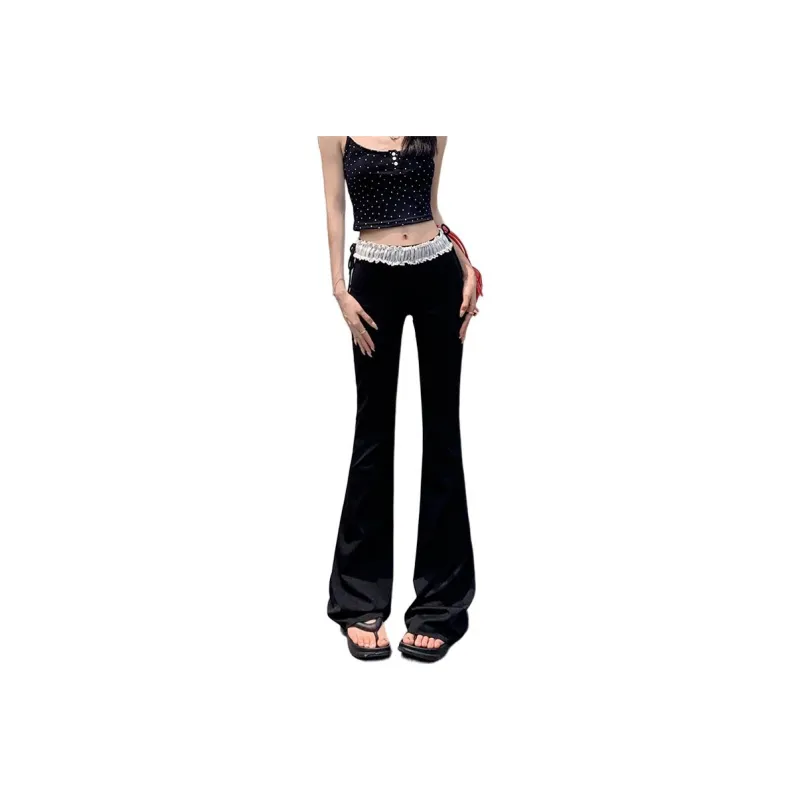 Kazakhstan Casual Pants Women's Black-0