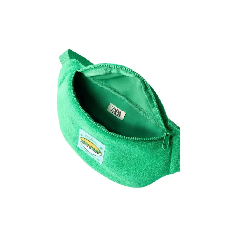 ZARA Cotton Fanny Pack Kids' Green-3