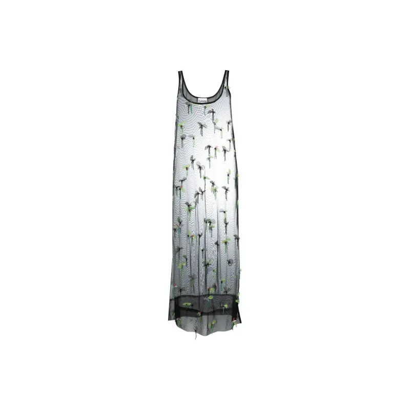 GANNI Sleeveless Dresses Women's Black-0