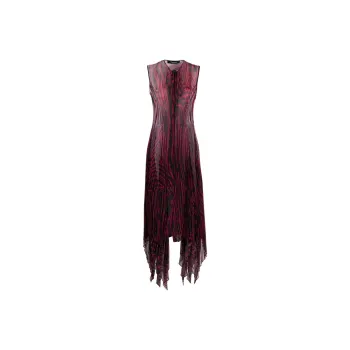 VERSACE Sleeveless Dresses Women's Rose Red
