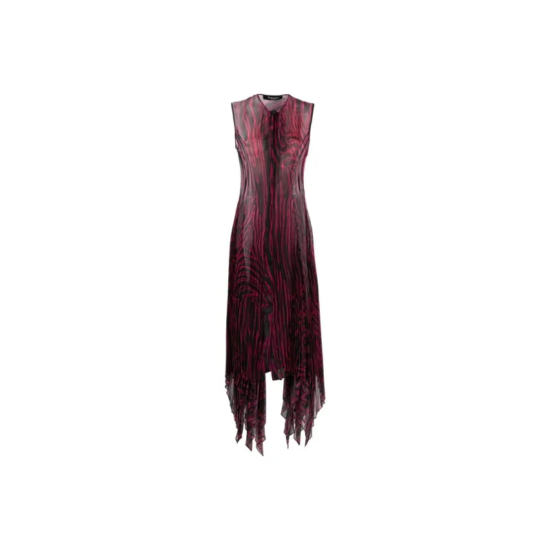 VERSACE Sleeveless Dresses Women's Rose Red-0