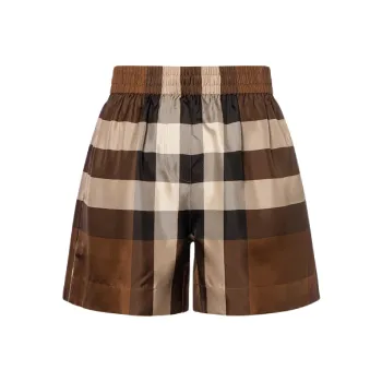 Burberry High waisted Checked Shorts