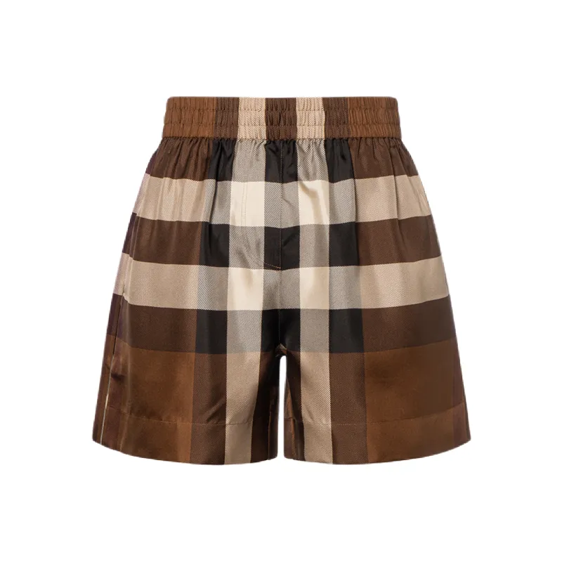 Burberry High waisted Checked Shorts-0