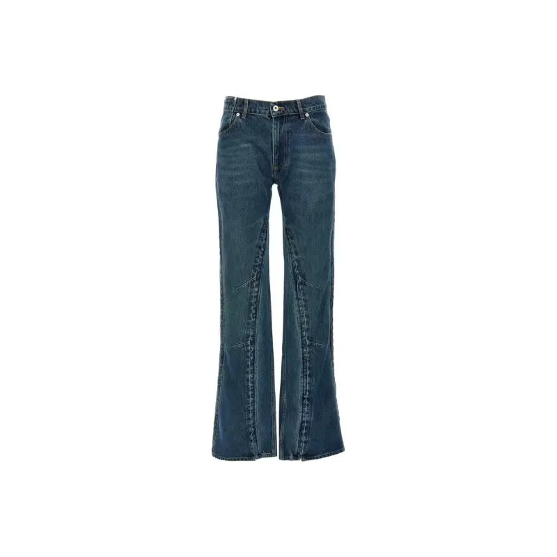 Y/Project Faded Effect Flared Jeans-0