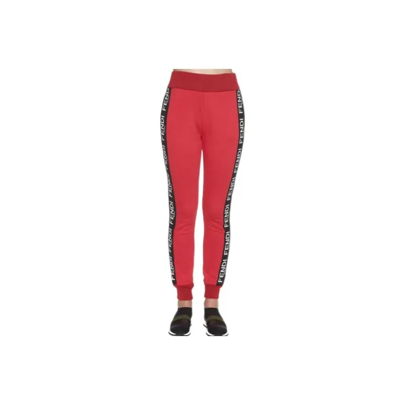 FENDI Knitted Sweatpants Women's Red-0