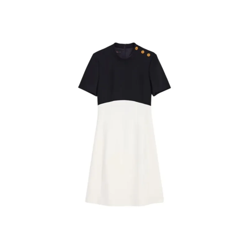 Yiner Short Sleeved Dress Women's Cream White-0