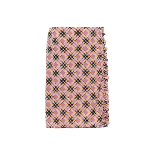 MIU wallet miu SS21 Knit Long Skirts Women's Pink Beige