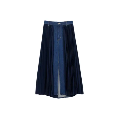 Sandro Pleated Midi Skirt