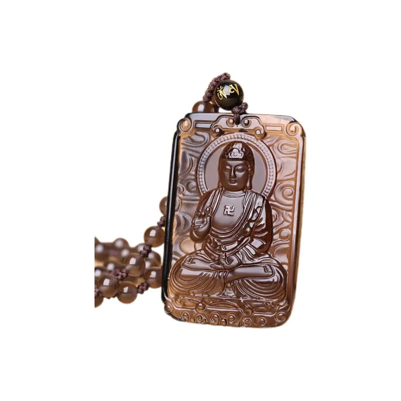Liu Jinfu Obsidian Jade Necklaces Unisex-12