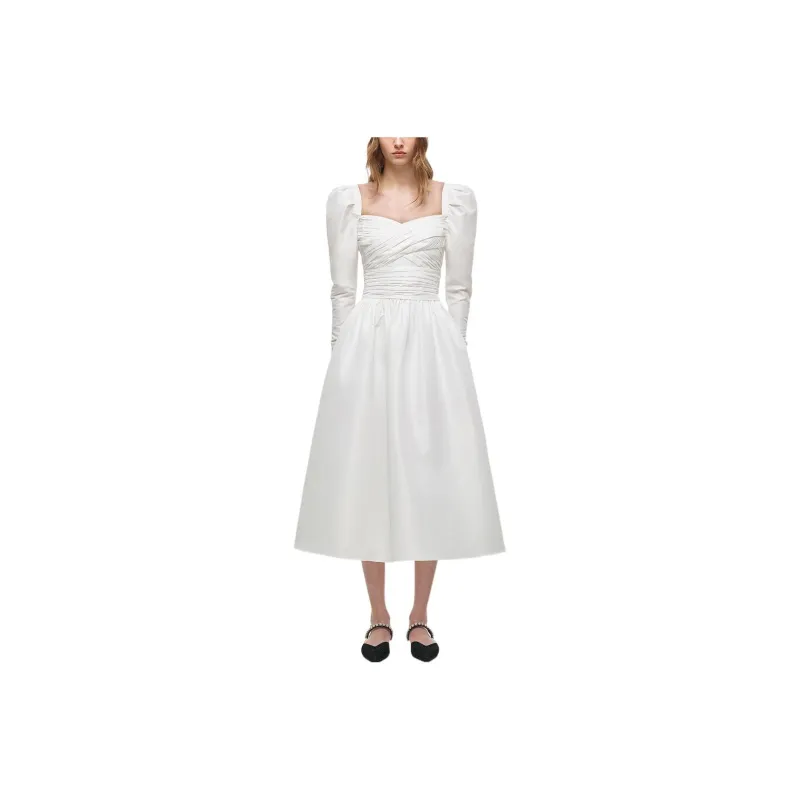 Self portrait Long Sleeved Dresses Women's White-0